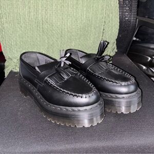 Dr. Marten Platform Black Tassel Loafers